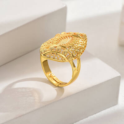 European Style Wheat Lucky Adjustable Cuff Ring