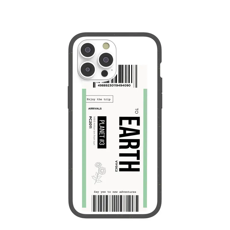 Clear Earthbound iPhone 14 Pro Max Case With Black Ridge