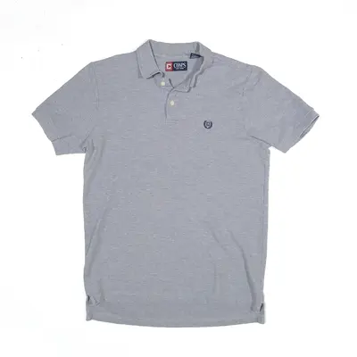 CHAPS Polo Shirt Grey Short Sleeve Mens S