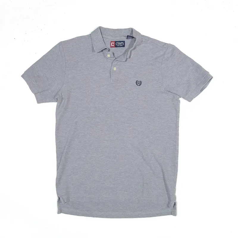 CHAPS Polo Shirt Grey Short Sleeve Mens S