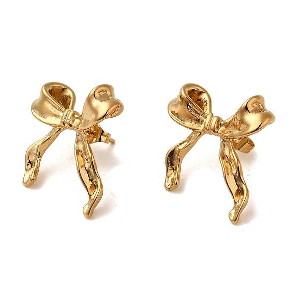 Bowknot 304 Stainless Steel Stud Earrings for Women