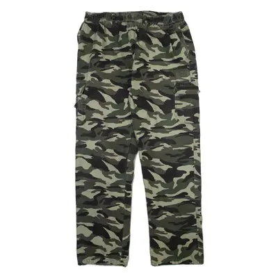 Camo Mens Trousers Green Relaxed Straight W36 L32