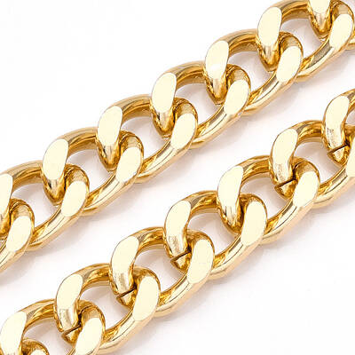 Aluminum Diamond Cut Faceted Curb Chains