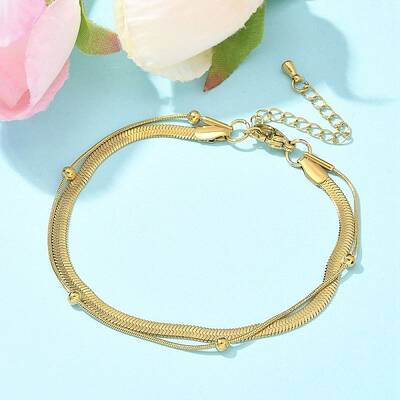304 Stainless Steel Herringbone Chains & Snake Chain Bracelets