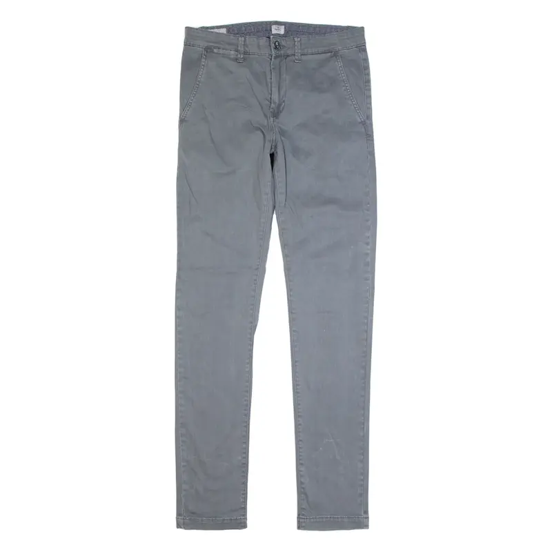 PEPE JEANS Chino Mens Trousers Grey Slim Skinny W32 L33