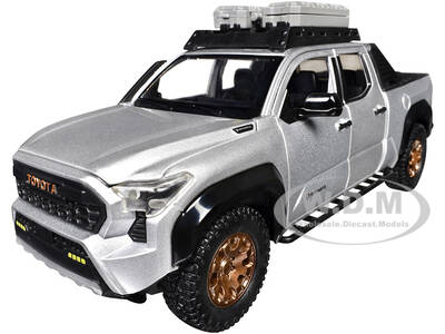 2024 Toyota Tacoma Trailhunter Edition Pickup Truck Silver Metallic 1/24 Diecast Model Car