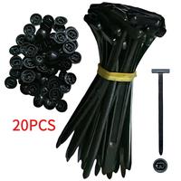 Nylon Universal Cable Tie Buckle, 20pcs/set Self-locking Zip Ties Holder with Pin & Button Design, Plastic Cable Ties Tool Fa...