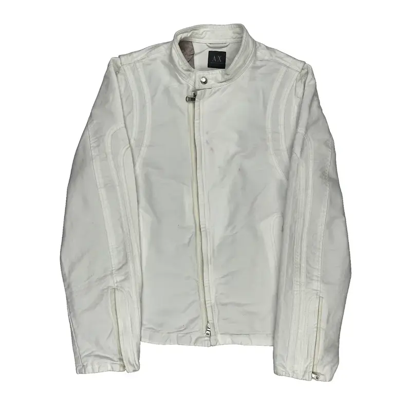 Armani Exchange Jacket - Medium White Cotton
