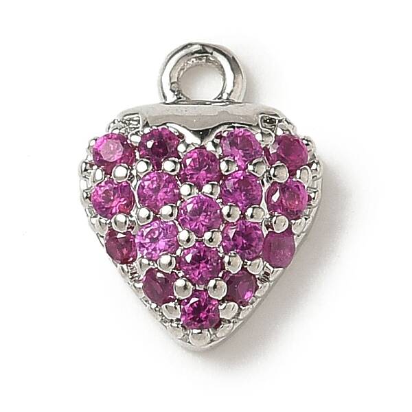 Brass Micro Pave Cubic Zirconia Charms