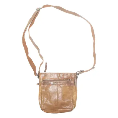 SPIKES & SPARROW Womens Crossbody Bag Brown Leather