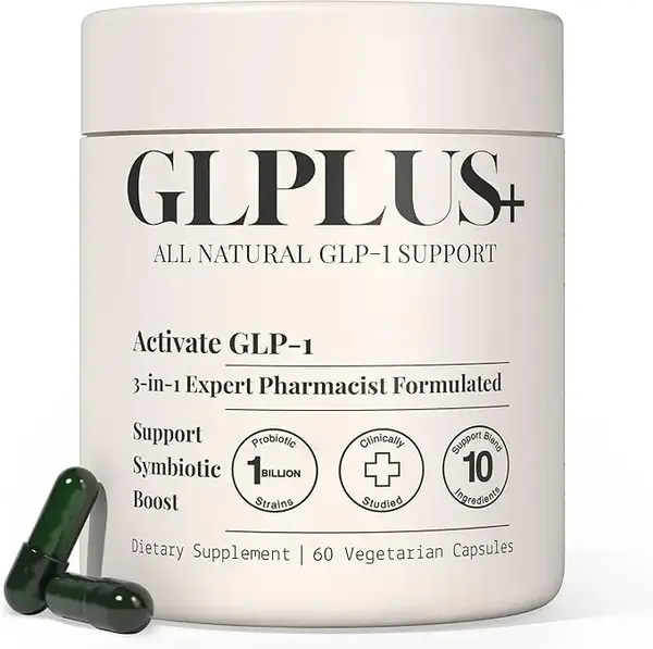 GLPLUS+ | Plant-Based Herbal Capsules – Natural GLP-1 Support | 60 Vegan Capsules