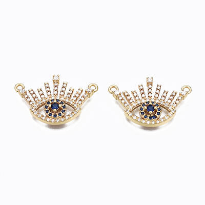 Brass Micro Pave Cubic Zirconia Links Connectors