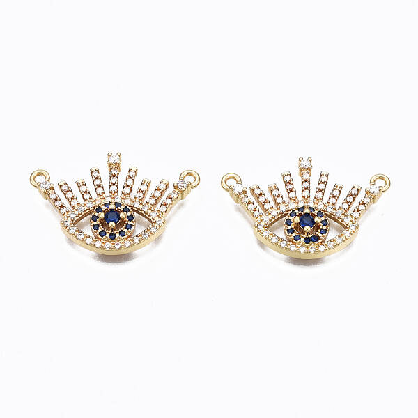 Brass Micro Pave Cubic Zirconia Links Connectors
