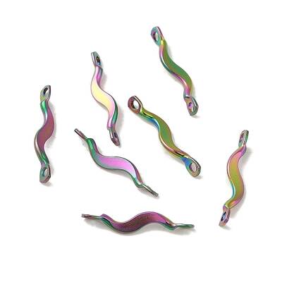 Ion Plating(IP) 304 Stainless Steel Links Connector Charms