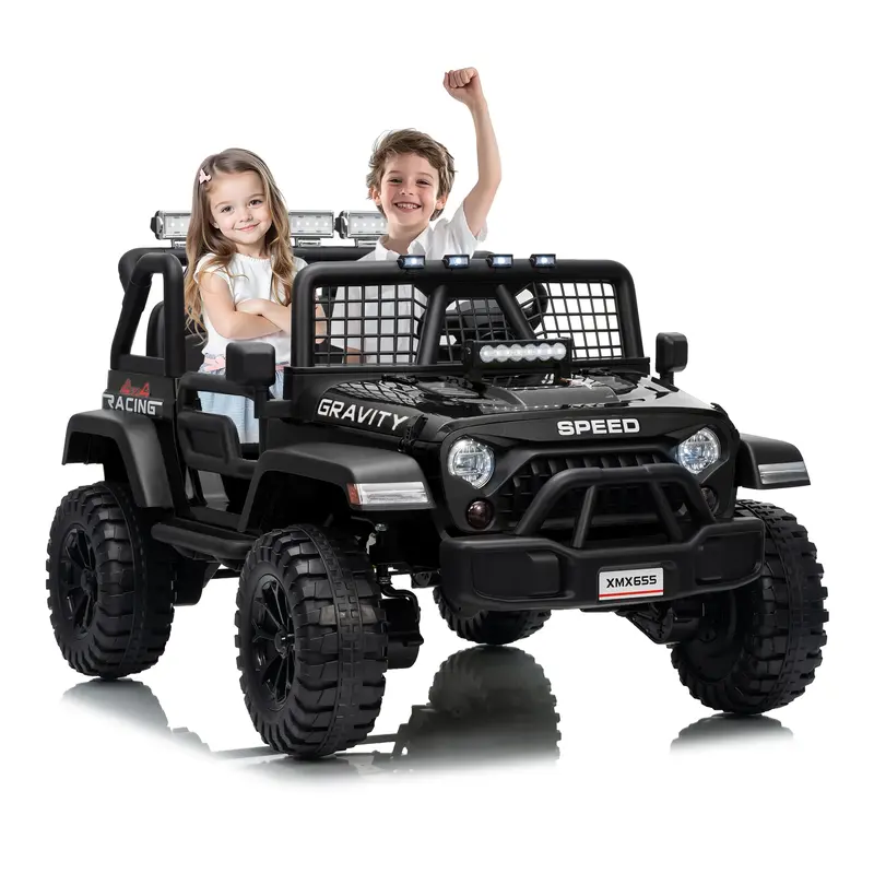 Garvee Ride - P Series: 2 Seater Ride On Car for Kids, 24V Electric Truck with Parent Remote Control, Spring Suspension, 2 Sp...