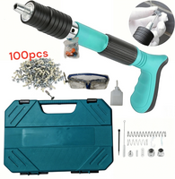 Manual Mini Steel Nail Gun 5 Gears Power Adjustable Wall Nail Guns for Ceiling，Manual Steel Nails Gun Tool, Concrete Nail G...