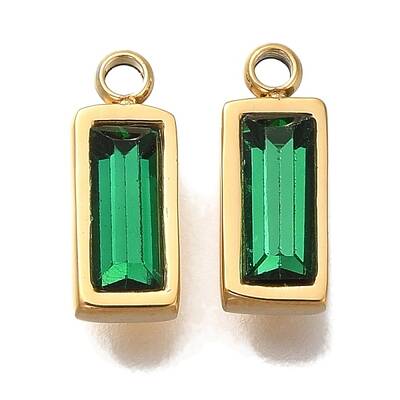 Ion Plating(IP) 304 Stainless Steel Rhinestone Charms