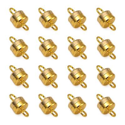 Column Brass Magnetic Clasps with Loops