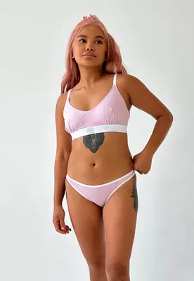 Low-Rise Bikini, Pink | Size: XL