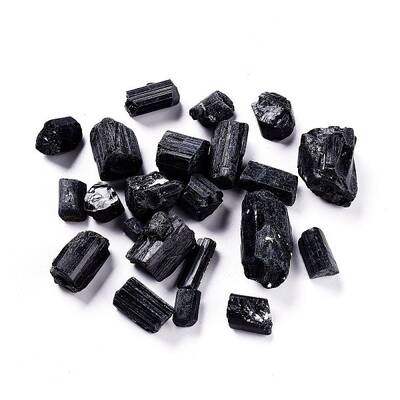Rough Raw Natural Black Tourmaline Beads