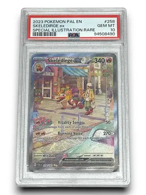 PSA 10 SKELEDIRGE ex Special Illustration Rare 2023 Pokemon Scarlet & Violet Paldea Evolved Full Art English Qty 1 Graded GEM...