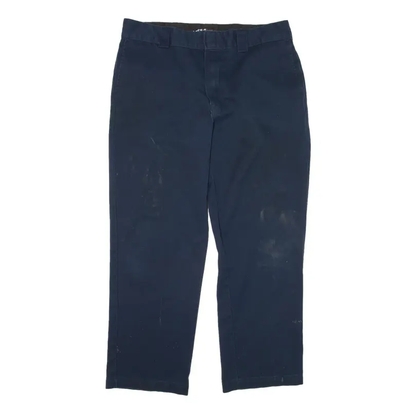 DICKIES 874 Trousers Blue Regular Straight Mens W38 L30