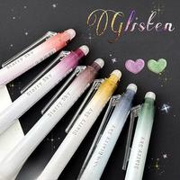 Erasable Glitter Gel Pen, 6 Counts Colorful Retractable Aesthetic Pen, Graffiti Colorful Pens, Office Accessories, Exquisite ...