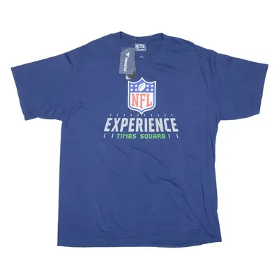 FANATICS NFL Times Square USA T-Shirt Blue Short Sleeve Mens XL