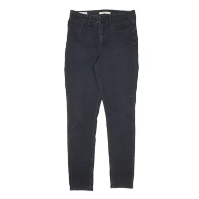 LEVI'S 721 High Rise BIG E Jeans Black Denim Slim Skinny Womens W30 L30