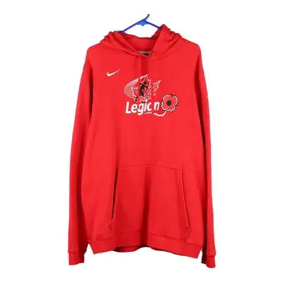 Legion Nike Graphic Hoodie - 2XL Red Cotton Blend
