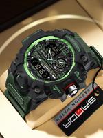 Men's Sportive Analog-digital Quartz Watch, Fashionable Cool Waterproof Watch for Men with Luminous & Alarm & Calendar Functi...