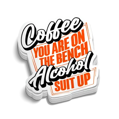 Coffee On Bench - Hard Hat Decal