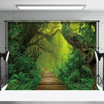 Forest Path Jungle Plants Spring Photoshoot Backdrop - Aperturee