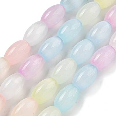 Macaron Color Natural Selenite Beads Strands