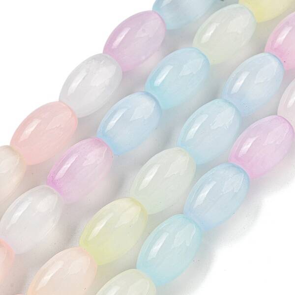Macaron Color Natural Selenite Beads Strands