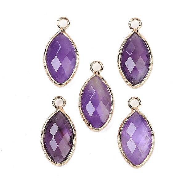 Natural Amethyst Faceted Pendants