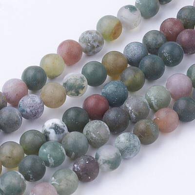 Natural Indian Agate Bead Strands