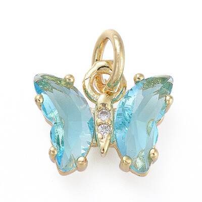 Brass Micro Pave Clear Cubic Zirconia Pendant