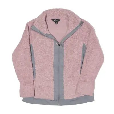 FILA SPORT Teddy Fleece Jacket Pink Womens XS