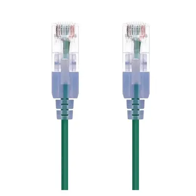 16320 Monoprice Cat6A Ethernet Patch Cable SlimRun Snagless RJ45 550MHz UTP Pure Bare Copper 10G 30AWG 10-Pack 3ft Green