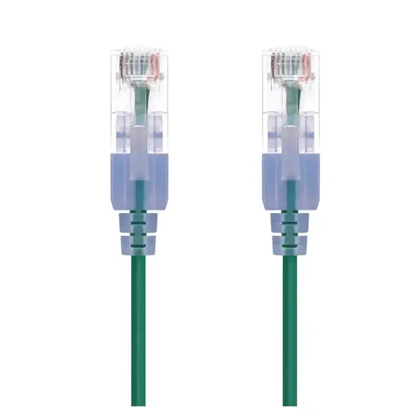 16320 Monoprice Cat6A Ethernet Patch Cable SlimRun Snagless RJ45 550MHz UTP Pure Bare Copper 10G 30AWG 10-Pack 3ft Green