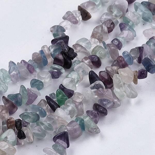 Natural Fluorite Stone Bead Strands