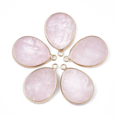 Natural Rose Quartz Pendants
