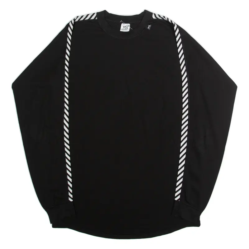 HELLY HANSEN Mens T-Shirt Black Long Sleeve XL