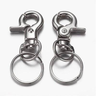 Zinc Alloy Swivel Clasp Keychain