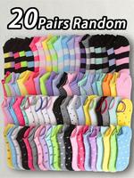 Random Women's Heart & Striped & Bowknot Print Ankle Socks, Casual Comfy Breathable Socks for Daily Wear, Ladies Socks for Al...