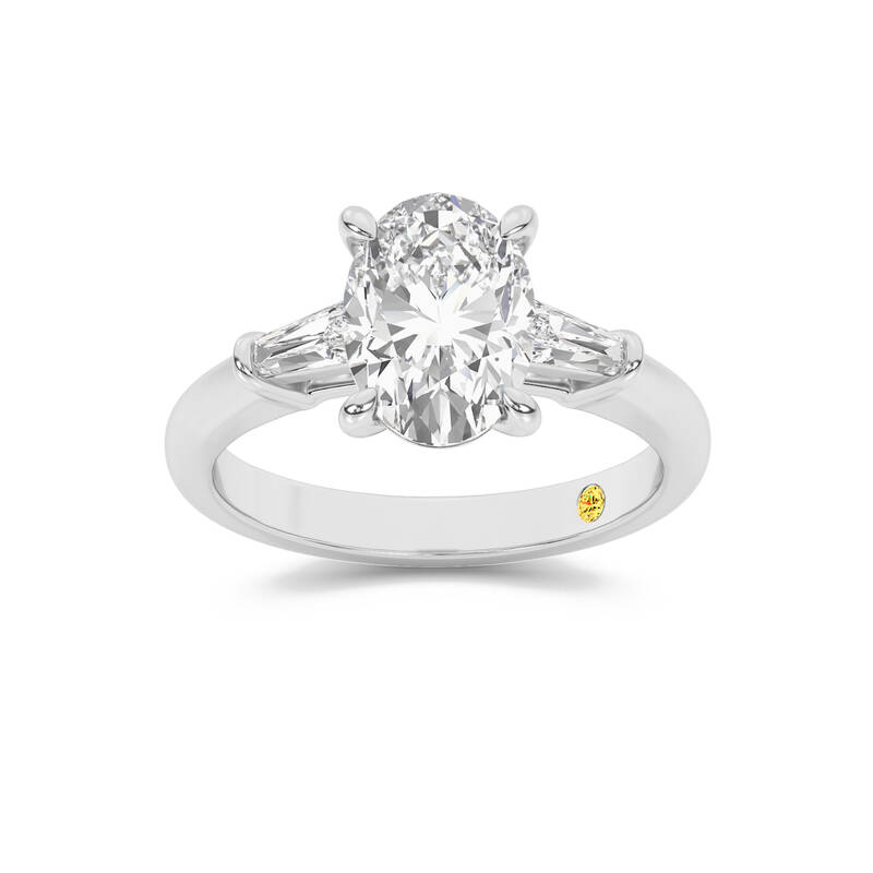 Ignite  Three Stone Oval Lab Grown Diamond Engagement Ring | White Gold 1 1/2 - 4 1/2 CT. TW.