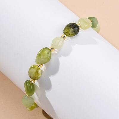 Natural Xiuyan Jade Beaded Bracelets for Women
