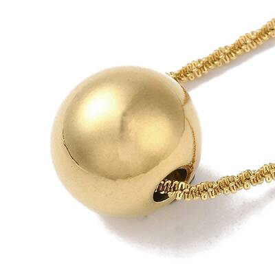 304 Stainless Steel Round Pendant Necklaces
