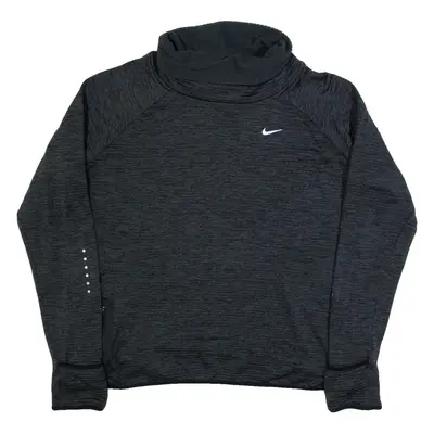 NIKE RUNNING Mens Sweatshirt Black Roll Neck XL